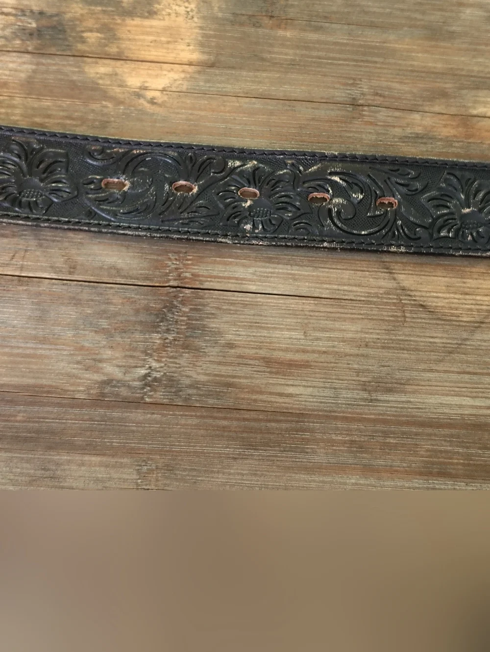 Justin Boots Brown Leather Men's Belt With Longhorn Buckle -Size 34 -Good